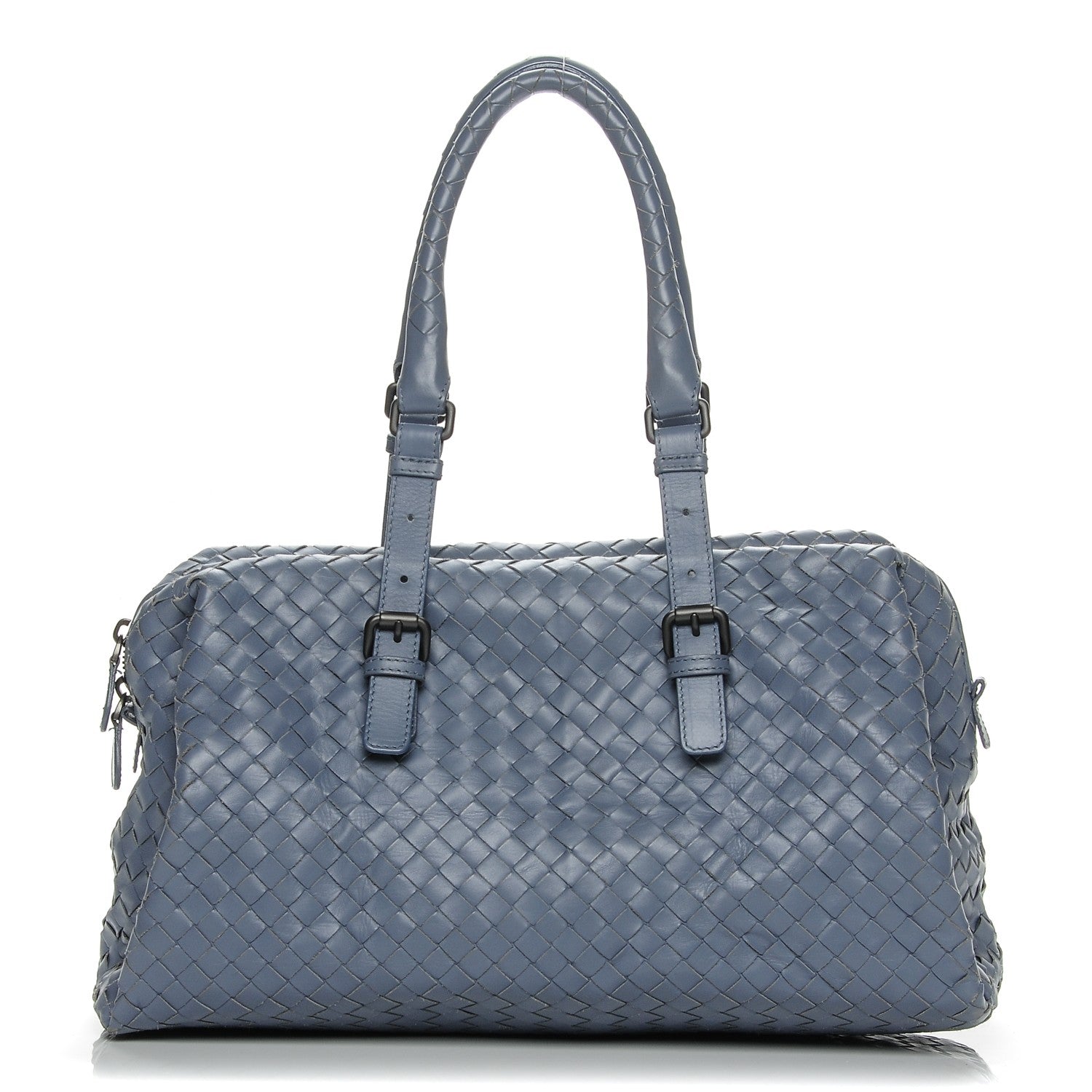 Bottega Veneta Nappa Intrecciato Boston Baltic Blue 1 of 6