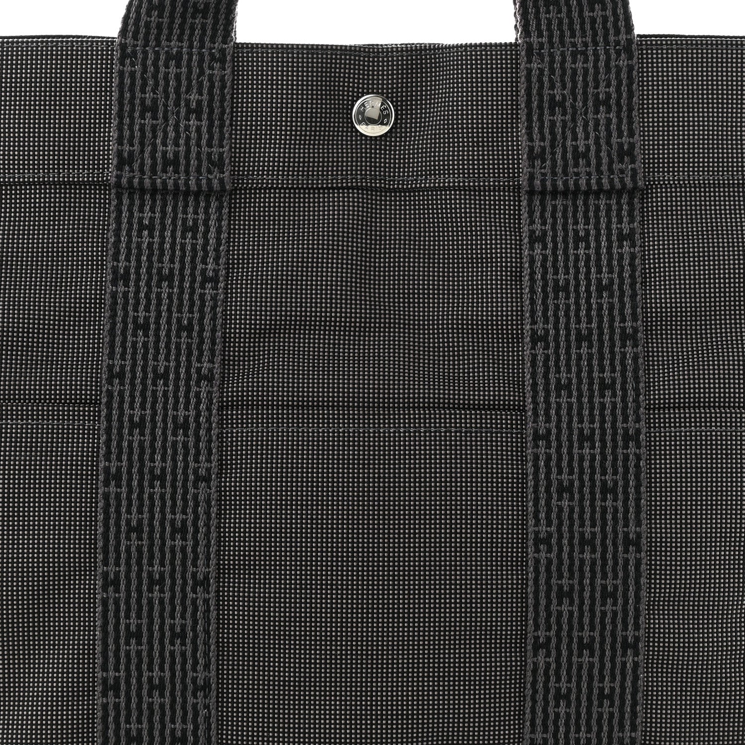 Hermes Canvas Herline MM Tote Grey 7 of 10
