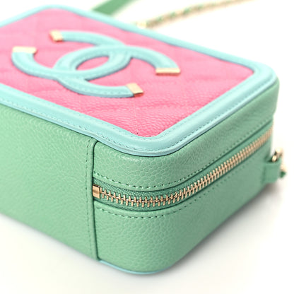 Chanel Caviar Quilted Small CC Filigree Vanity Case Multicolor 9 of 9