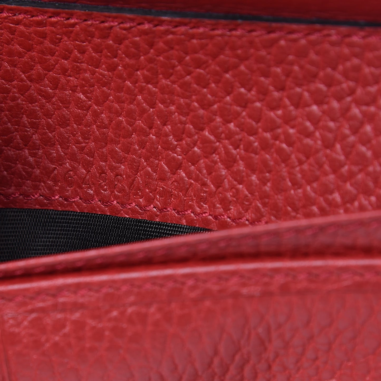 Dollar Calfskin Medium GG Zip Around Wallet Red