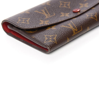 Louis Vuitton Monogram Emilie Wallet Red 7 of 10