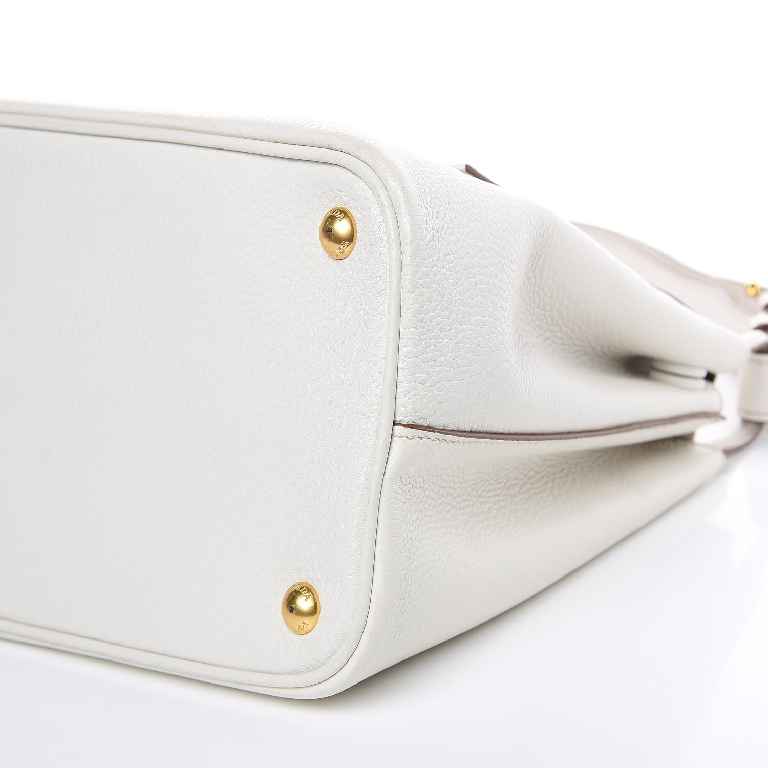Prada Vitello Daino Flap Shoulder Bag Talco 9 of 10