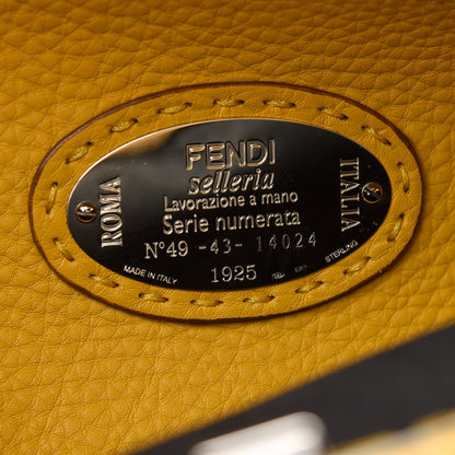 Fendi Cuoio Romano Selleria Large Mens Peekaboo Essential Iconic Satchel Yellow 5 of 8