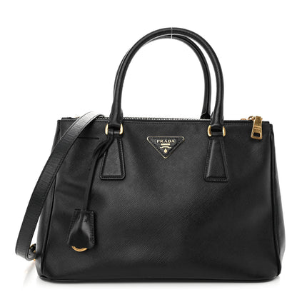 Prada Saffiano Medium Galleria Double Zip Tote Black 1 of 9