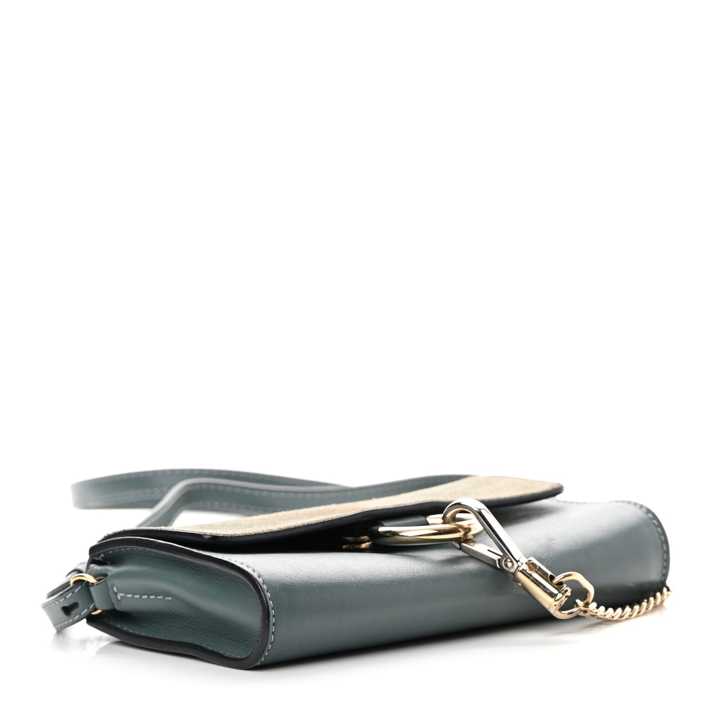 Suede Calfskin Mini Faye Shoulder Bag Cloudy Blue