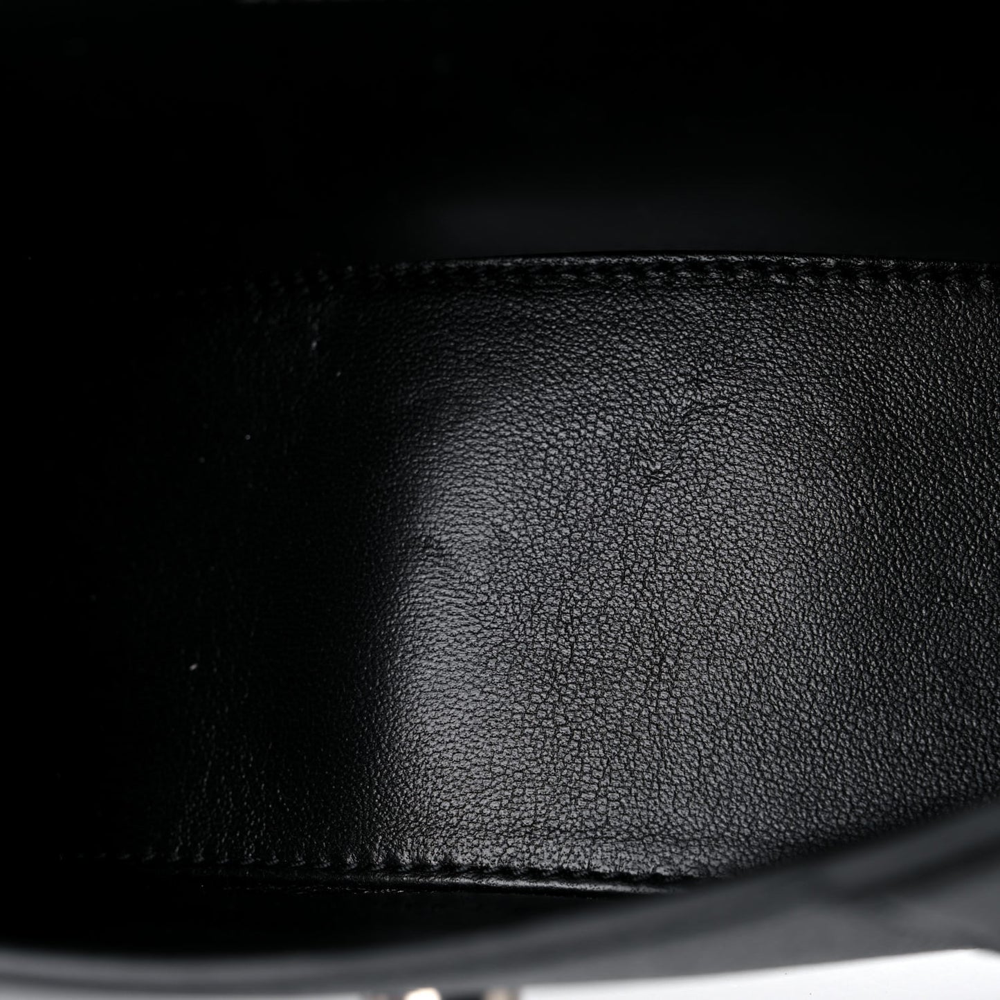 Grained Calfskin Hourglass Top Handle Bag XS Black