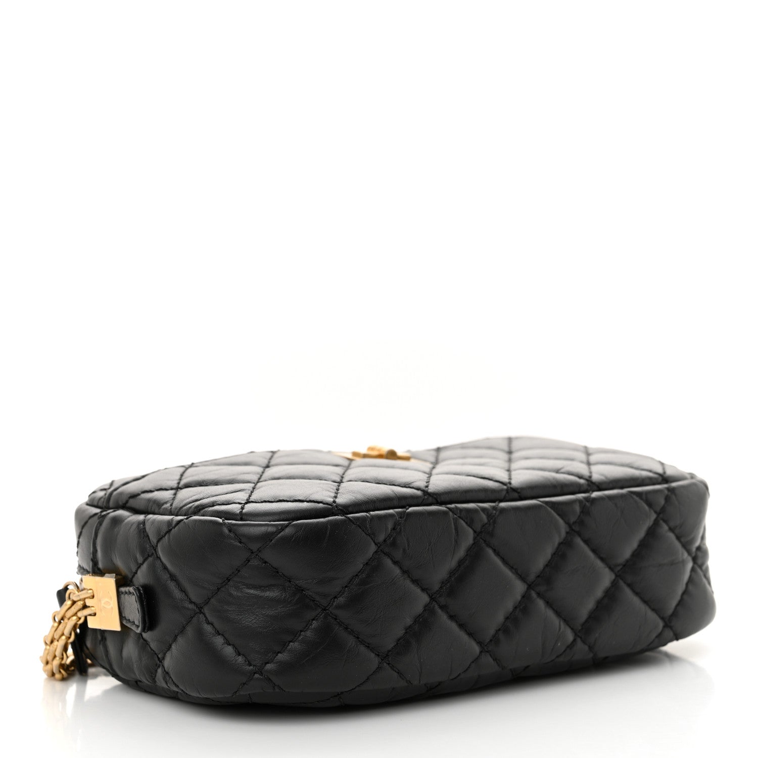 Chanel Aged Calfskin Quilted Mini Reissue Camera Case Black 4 of 10