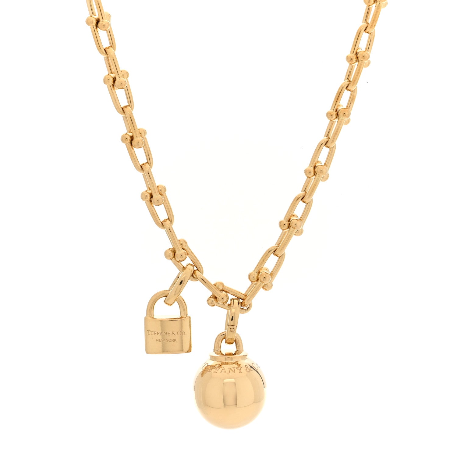 Tiffany 18K Yellow Gold HardWear Small Single Wrap Necklace