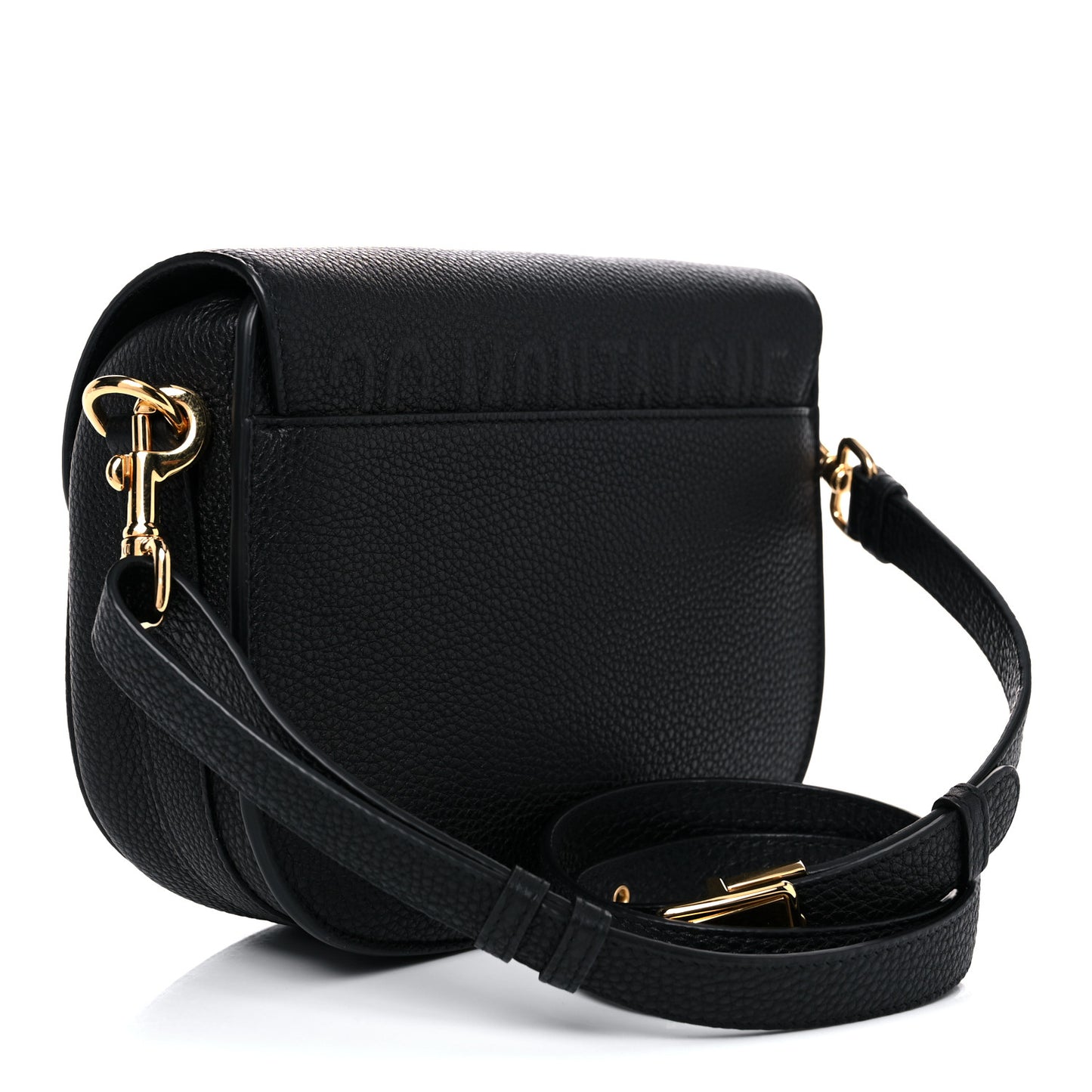 Grained Calfskin Medium Bobby Flap Black