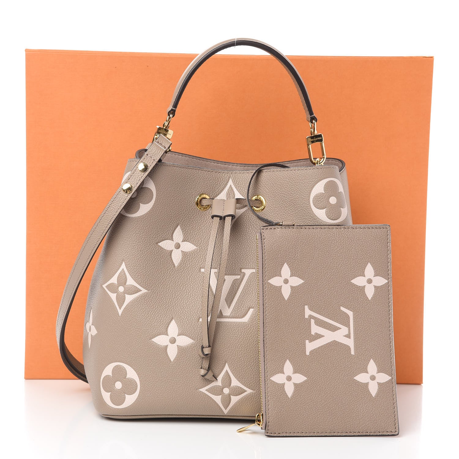 Louis Vuitton Empreinte Monogram Giant Neonoe MM Tourterelle Creme 10 of 10