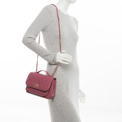 Chanel Caviar Quilted Small Business Affinity Flap Dark Pink 2 of 7