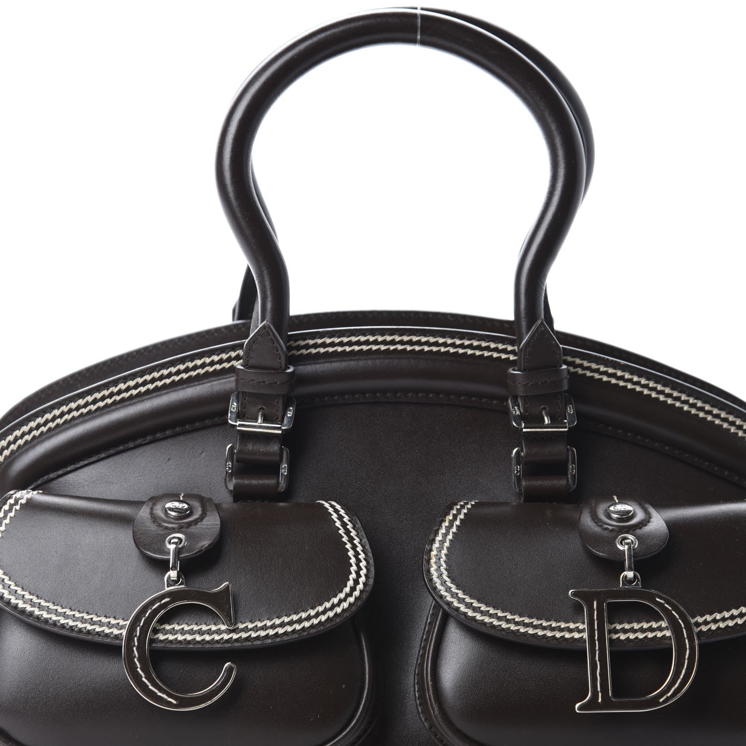 Christian Dior Calfskin Medium Detective Satchel Brown 11 of 11