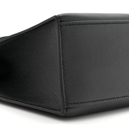 Hermes Swift Kelly Pochette Clutch Black 10 of 11