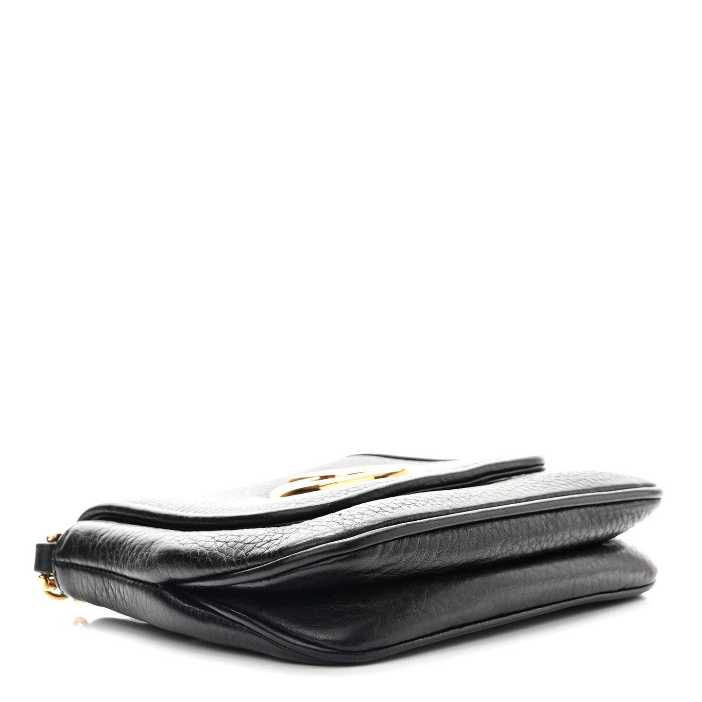 Pebbled Calfskin Small 1973 Chain Shoulder Bag Black