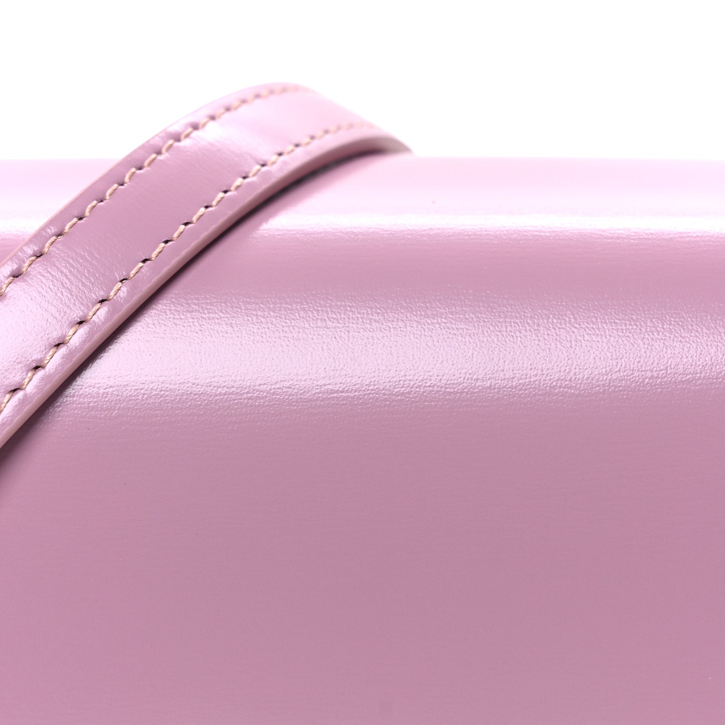 Shiny Calfskin Triomphe Mini Besace Clea Pastel Pink