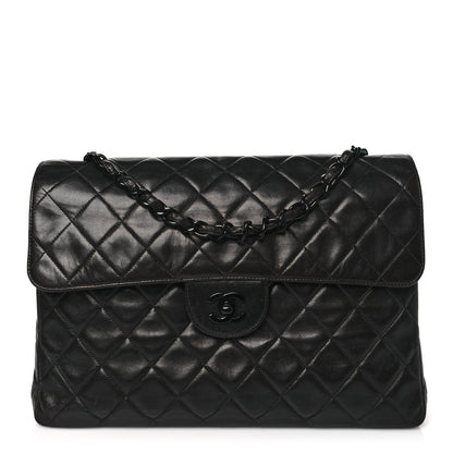 Chanel Lambskin Quilted Jumbo Single Flap So Black 1 of 11