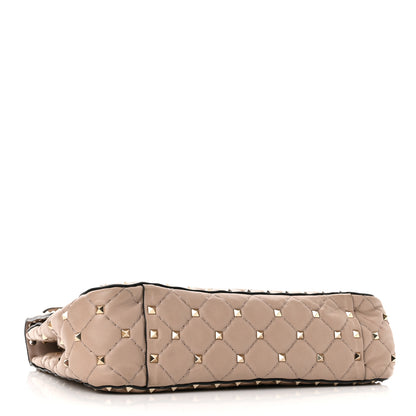 Valentino Garavani Nappa Medium Rockstud Spike Shoulder Bag Poudre 4 of 12