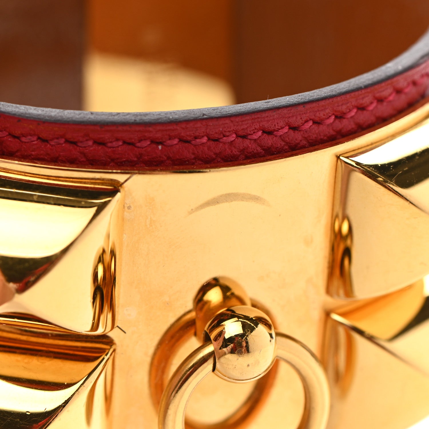Hermes Epsom Collier De Chien CDC Bracelet S Rouge Casaque 9 of 10