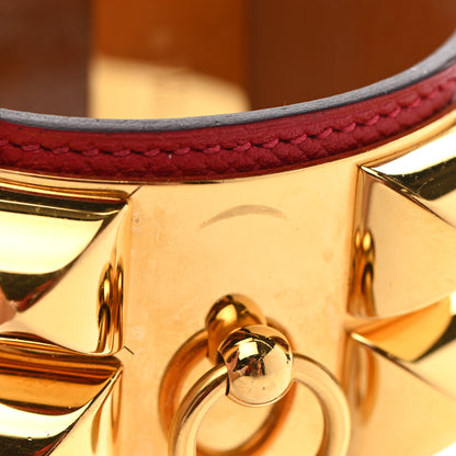 Hermes Epsom Collier De Chien CDC Bracelet S Rouge Casaque 9 of 10