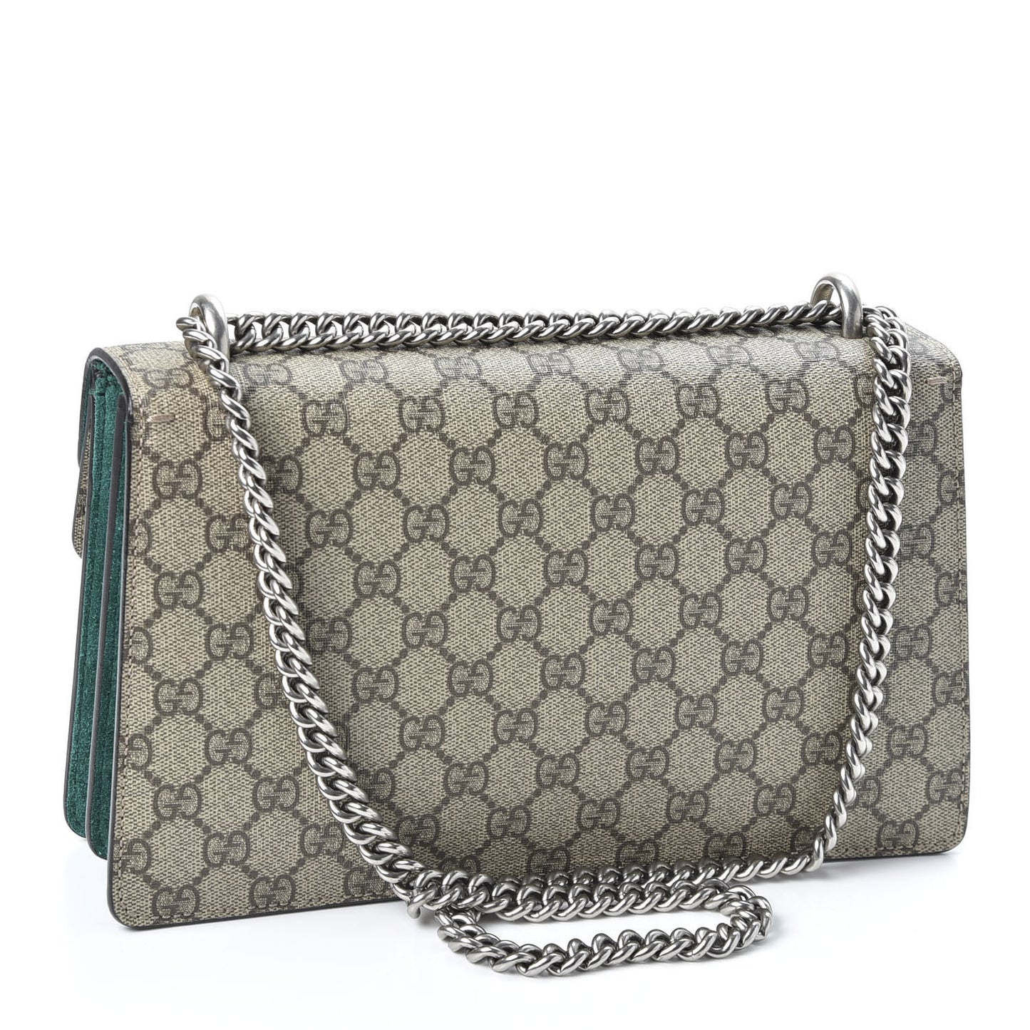 GG Supreme Monogram Willow Hill Embroidered Small Dionysus Shoulder Bag Emerald