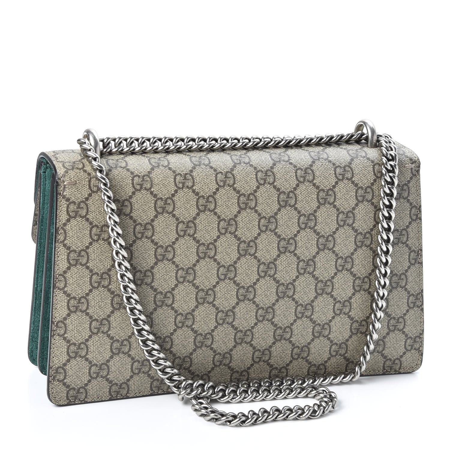 Gucci GG Supreme Monogram Willow Hill Embroidered Small Dionysus Shoulder Bag Emerald 2 of 9