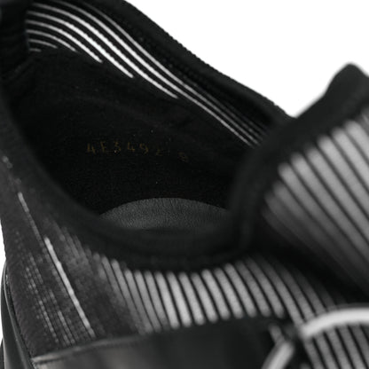 Prada Knit Fabric Mens Logo Sneakers 9 Black White 8 of 8