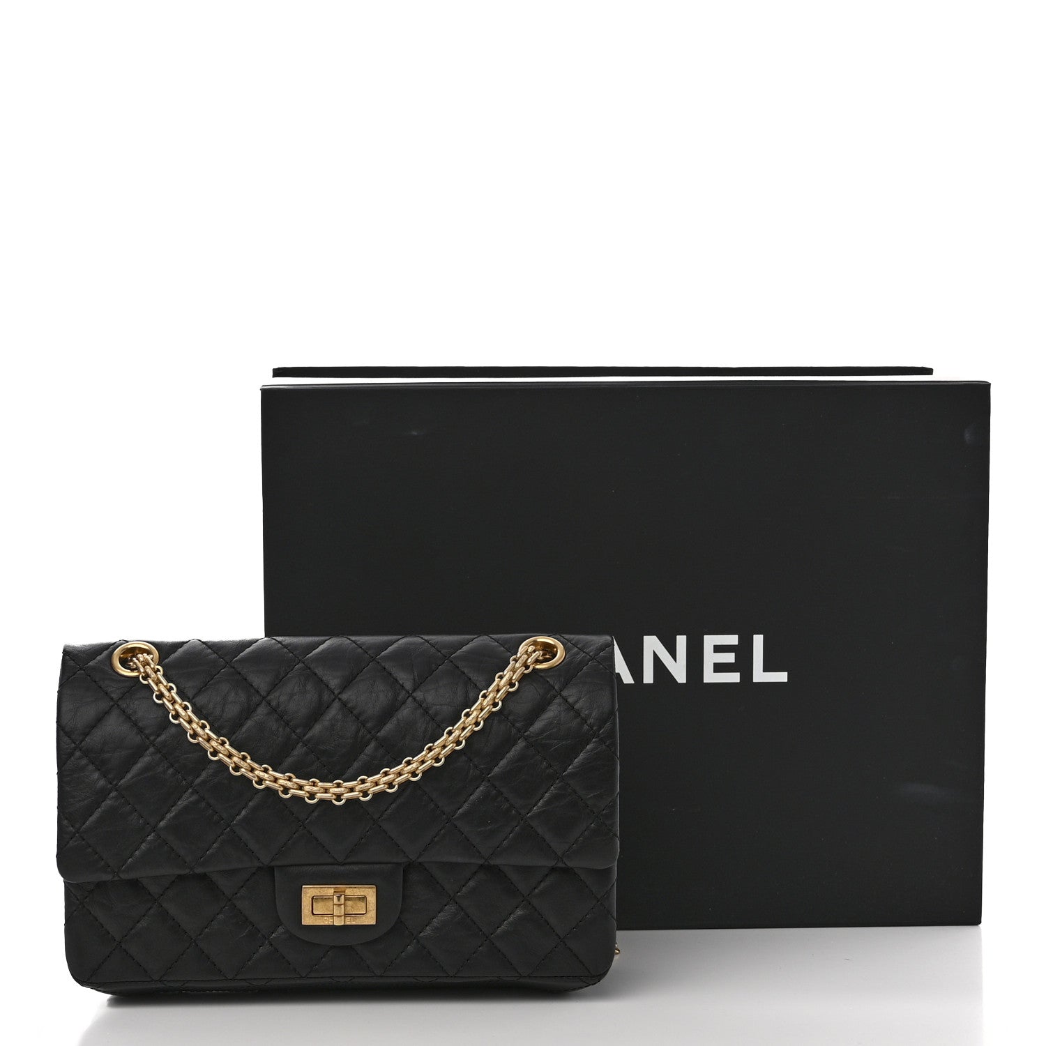 Chanel Aged Calfskin Quilted 2.55 Reissue 225 Flap Black 11 of 11