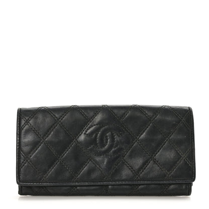 Chanel Lambskin Quilted Large Diamond CC Flap Wallet Black 1 of 9