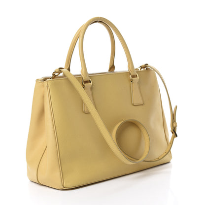 Prada Saffiano Medium Galleria Double Zip Tote Ginestra 3 of 12