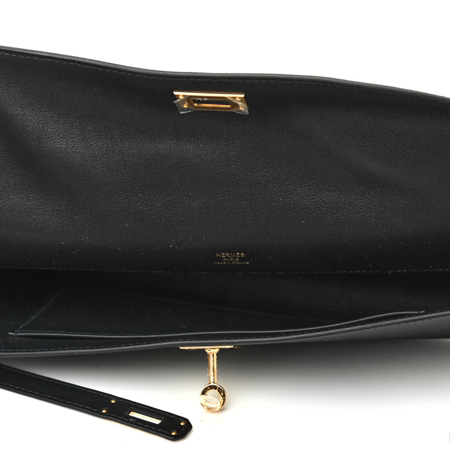Hermes Swift Kelly Cut Clutch Pochette Black 5 of 9