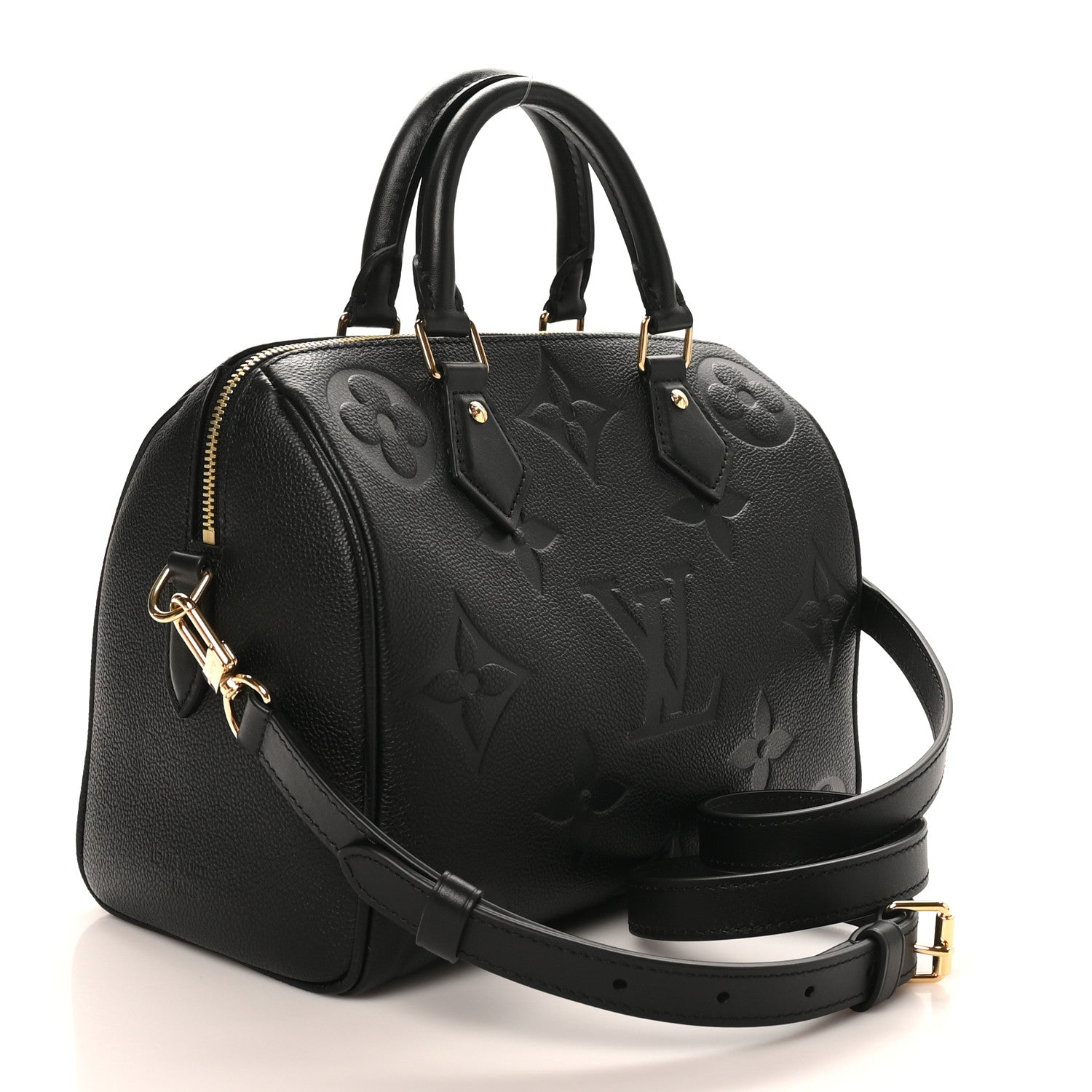 Louis Vuitton Empreinte Monogram Giant Speedy Bandouliere 25 Black 3 of 9