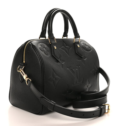 Louis Vuitton Empreinte Monogram Giant Speedy Bandouliere 25 Black 3 of 9