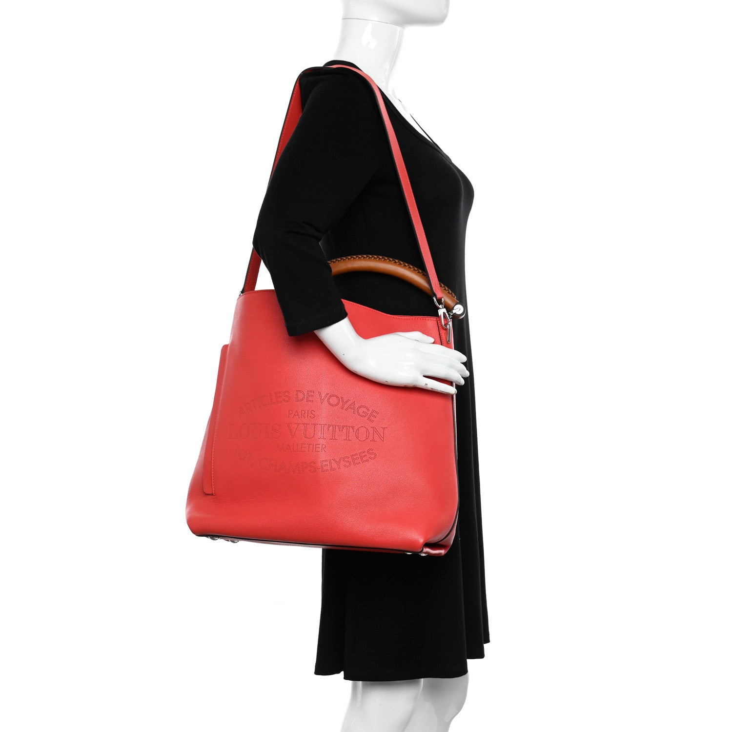 Louis Vuitton Veau Soie Calfskin Parnassea Bagatelle Hobo Capucine 2 of 15