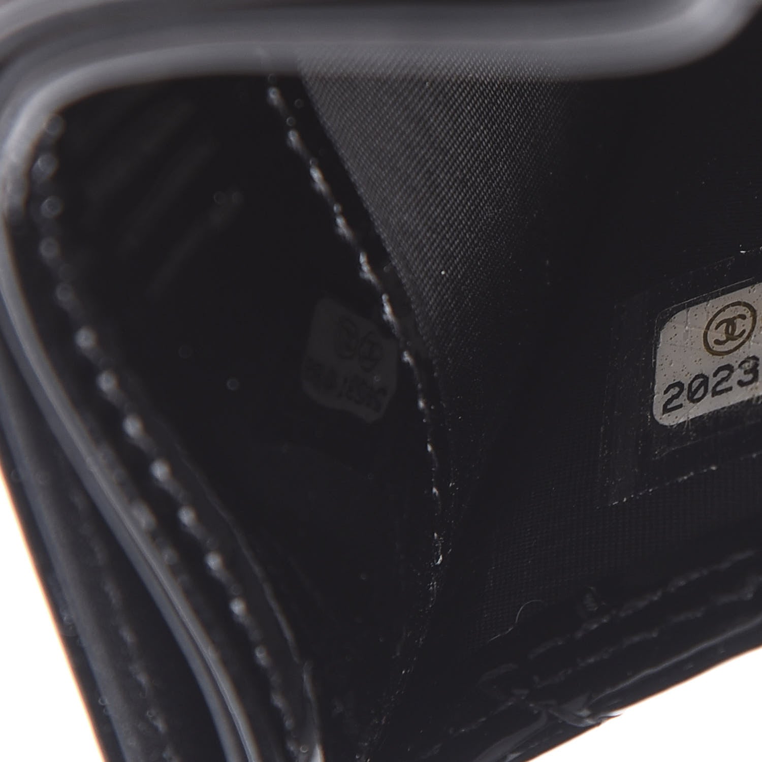 Chanel Patent Calfskin Quilted Card Holder Black 7 of 7