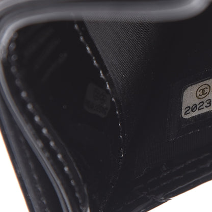 Chanel Patent Calfskin Quilted Card Holder Black 7 of 7