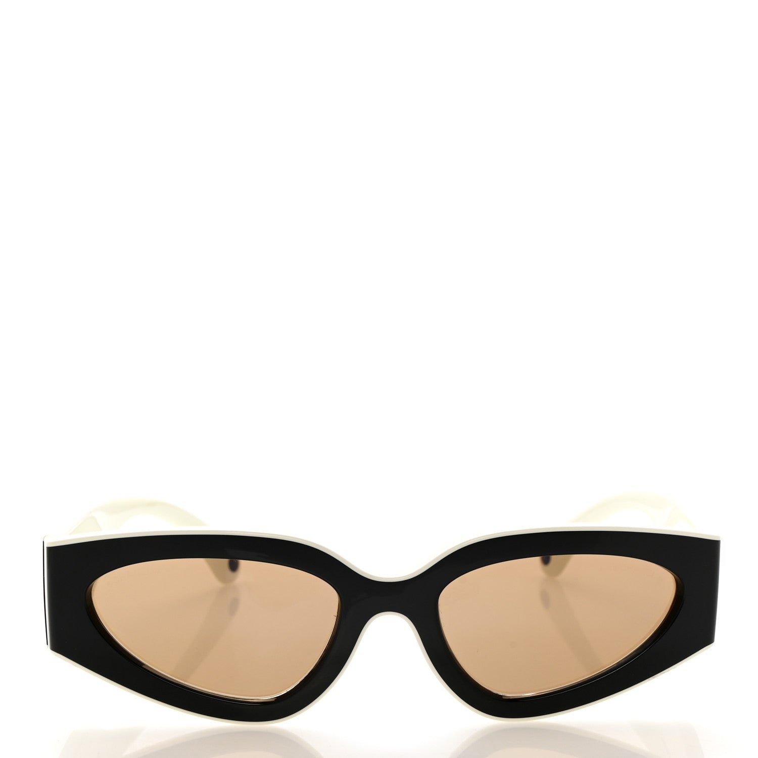 Chanel Acetate Cat Eye Sunglasses 6056 Black White 1539347