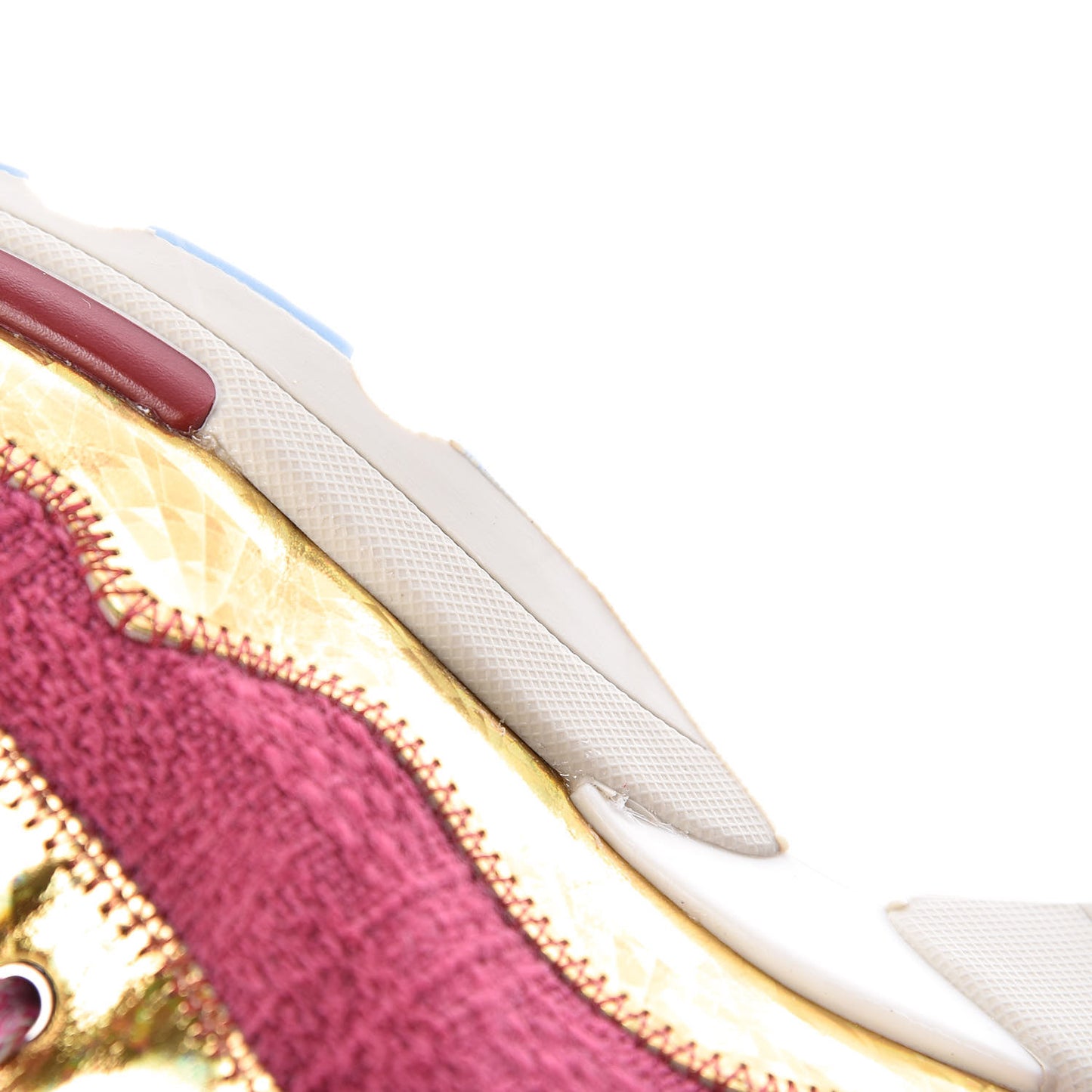 Tweed Suede Calfskin Sneakers 38 Dark Pink