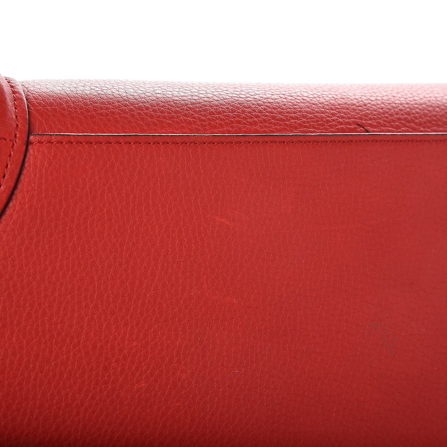 Drummed Calfskin Mini Luggage Coquelicot