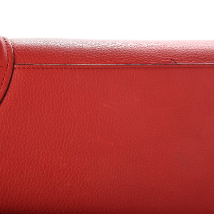 Celine Drummed Calfskin Mini Luggage Coquelicot 8 of 17