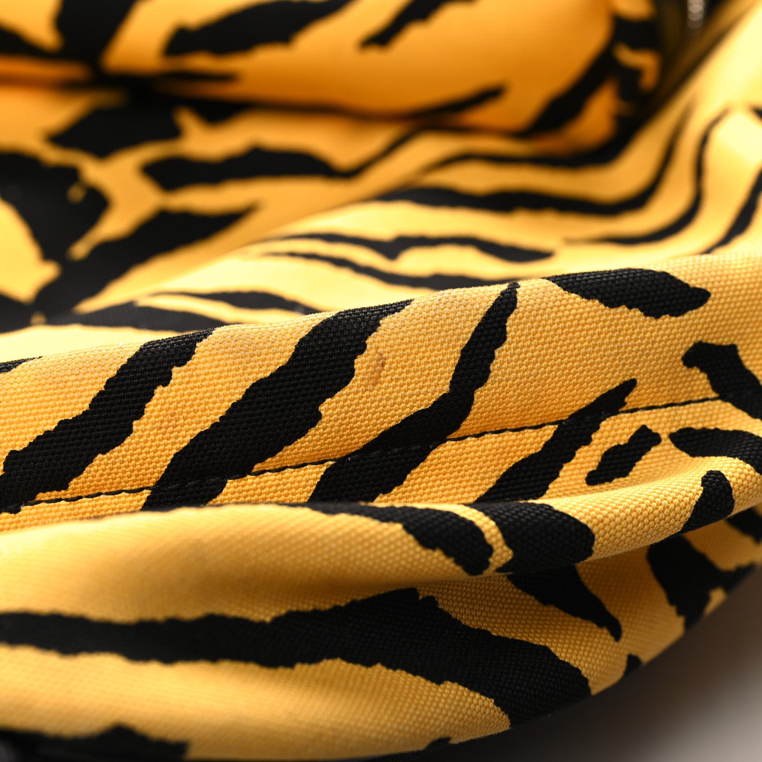 Saint Laurent Canvas Zebra Print City Backpack Yellow Black 12 of 14