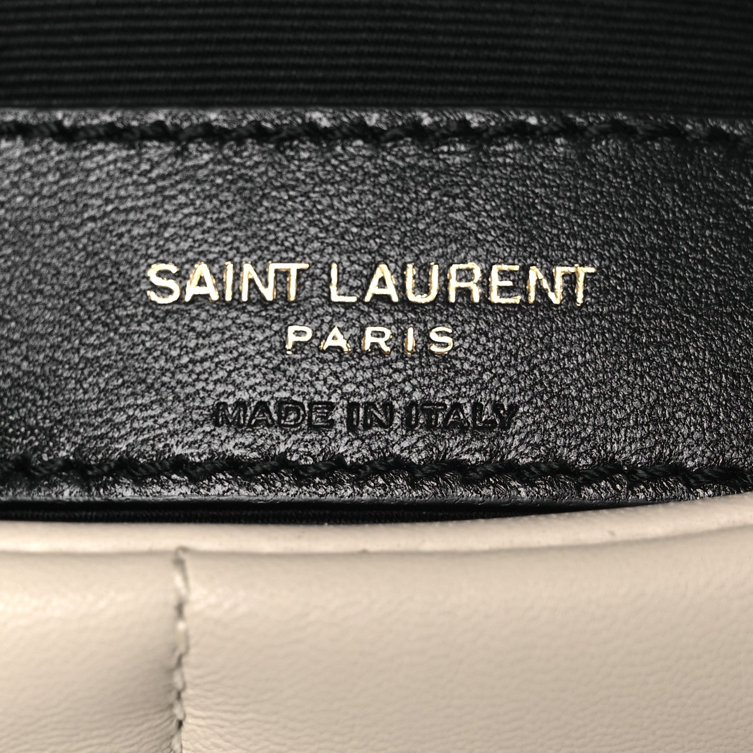 Saint Laurent Lambskin Quilted Toy Loulou Puffer Monogram Chain Satchel Blanc Vintage 7 of 12