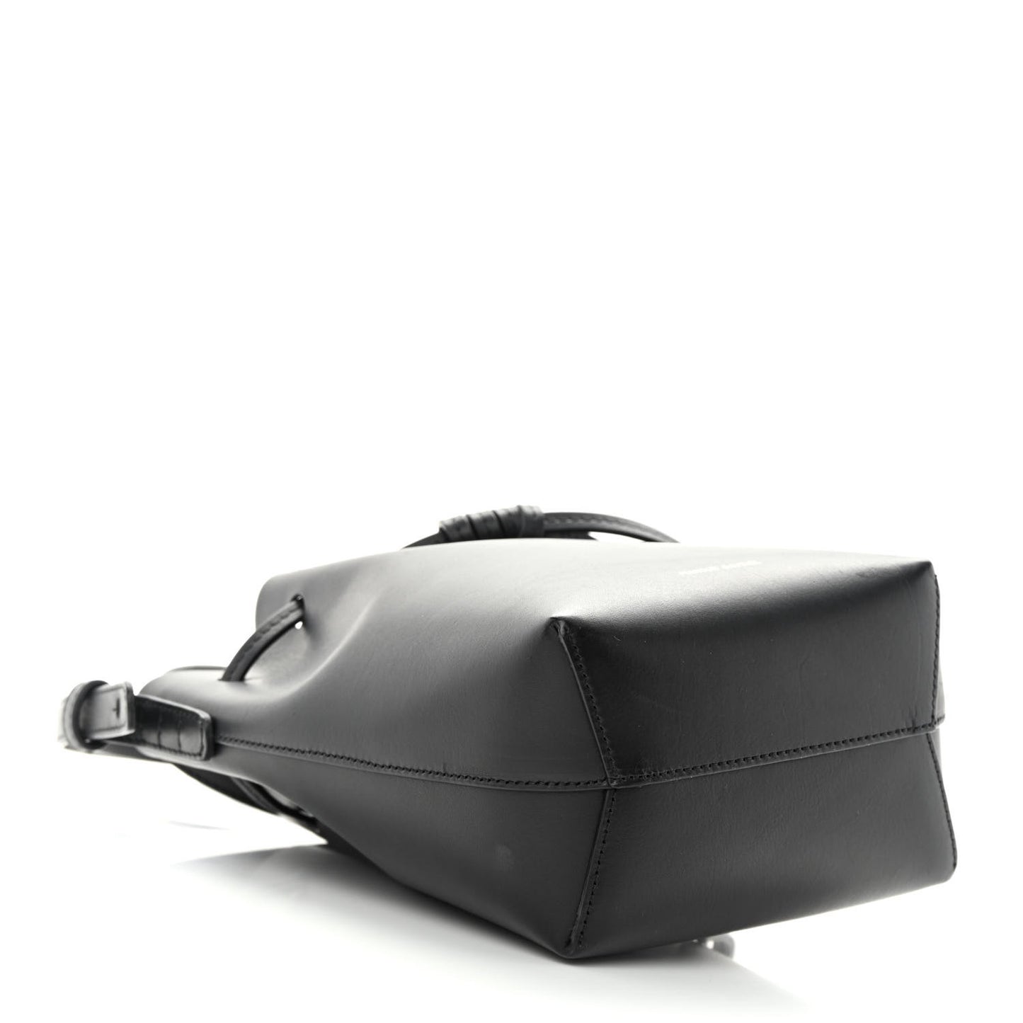 Calfskin Mini Mini Bucket Bag Black Flamma