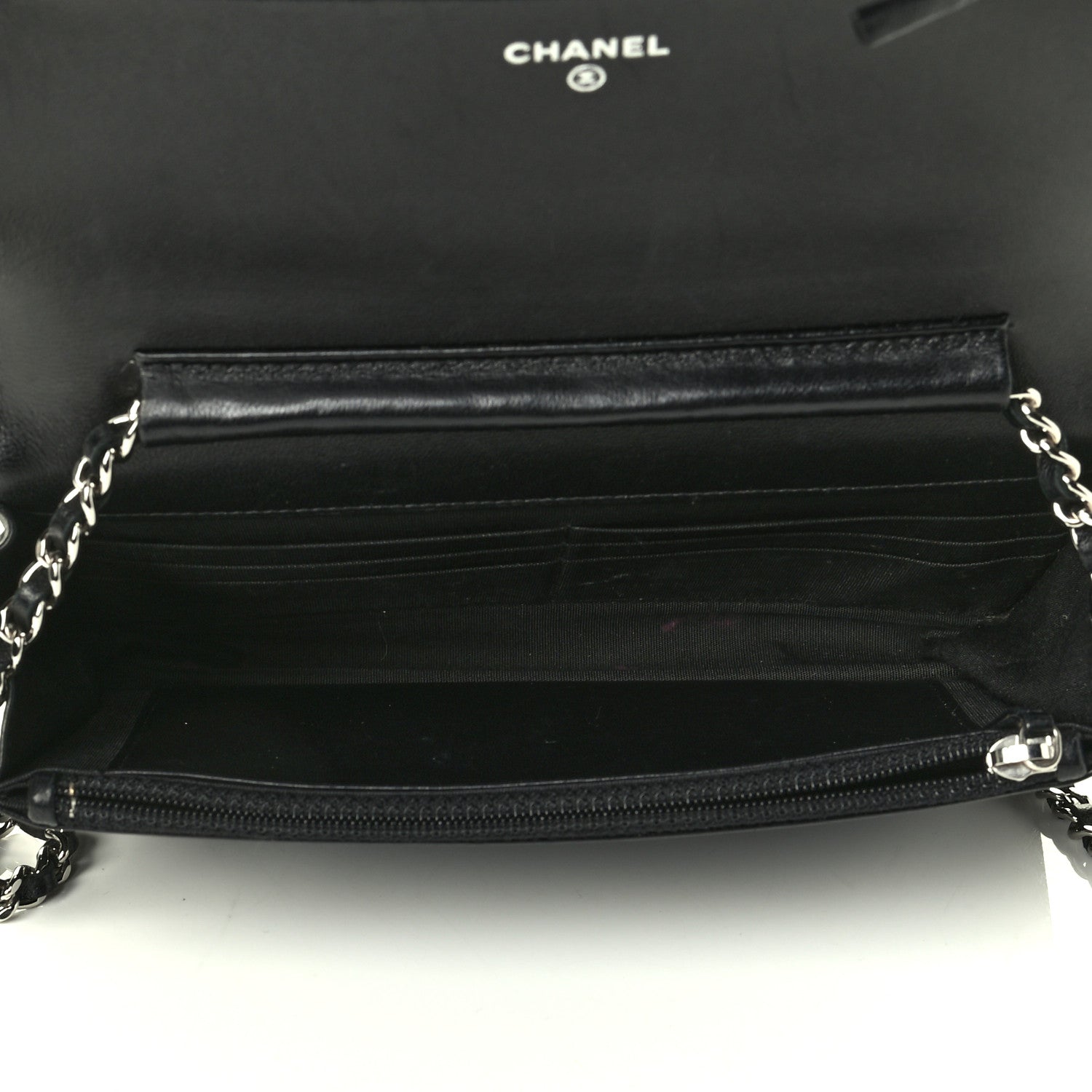 Chanel Calfskin Quilted Boy Wallet On Chain WOC Black 4 of 9