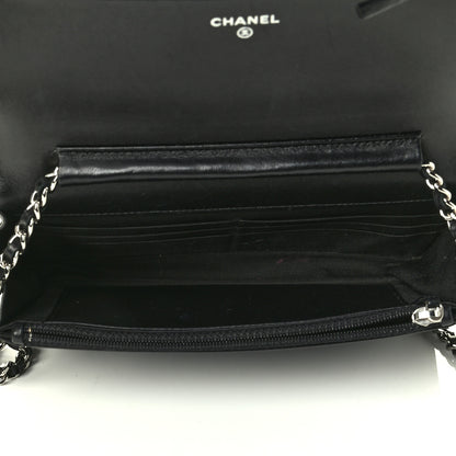 Chanel Calfskin Quilted Boy Wallet On Chain WOC Black 4 of 9