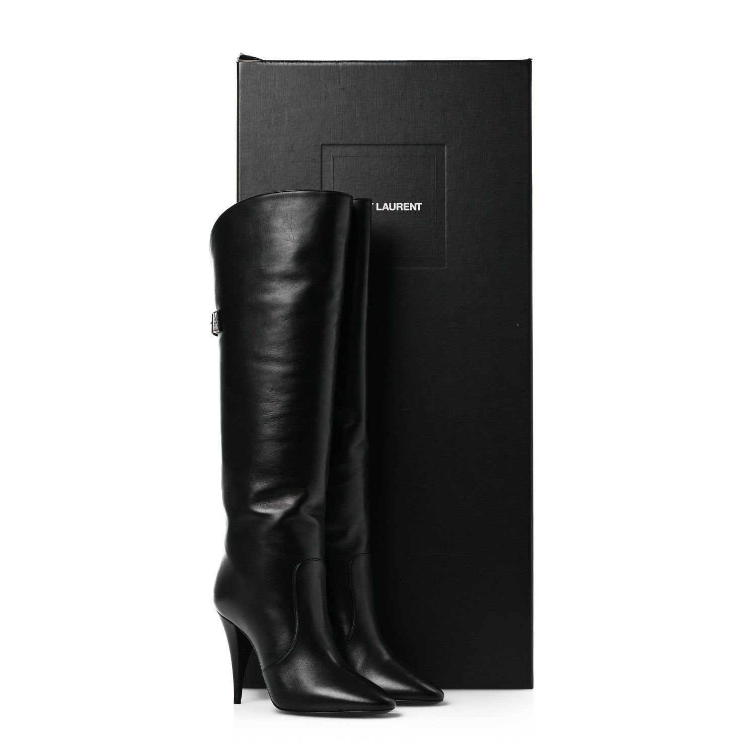 Saint Laurent Lambskin Koller 110 Tall Boots 36.5 Black 11 of 11