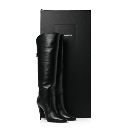 Saint Laurent Lambskin Koller 110 Tall Boots 36.5 Black 11 of 11
