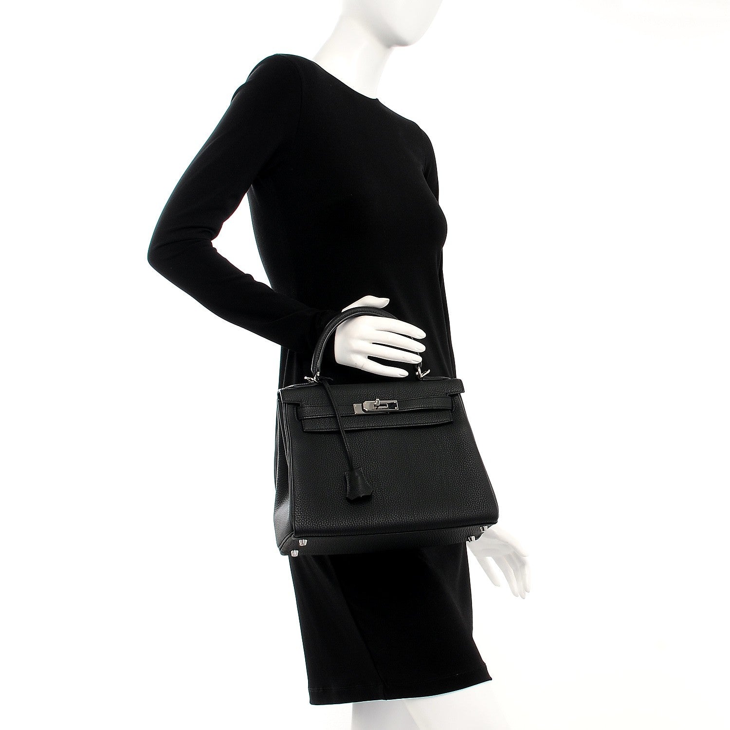 Hermes Togo Kelly Retourne 28 Black 3 of 26