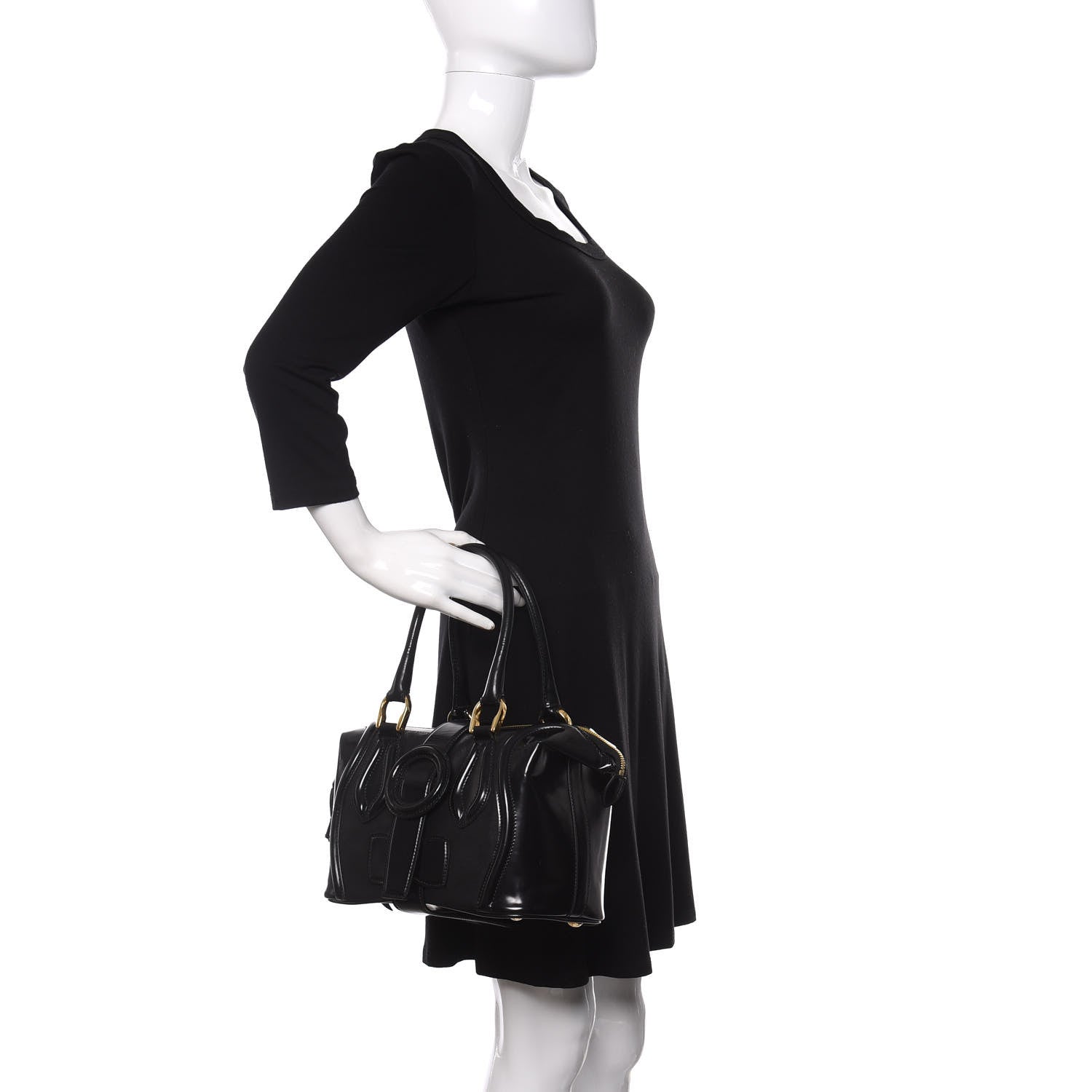 Balenciaga Patent Suede Sac Superb Black 2 of 11