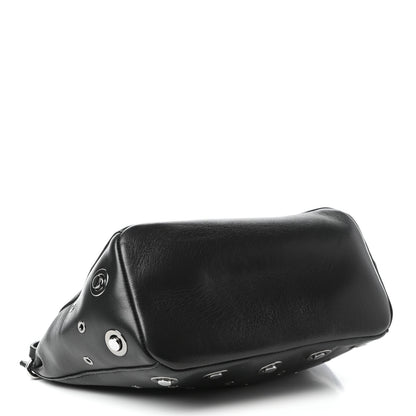 Jimmy Choo Nappa Grommet Mini Raven Hobo Black 4 of 9