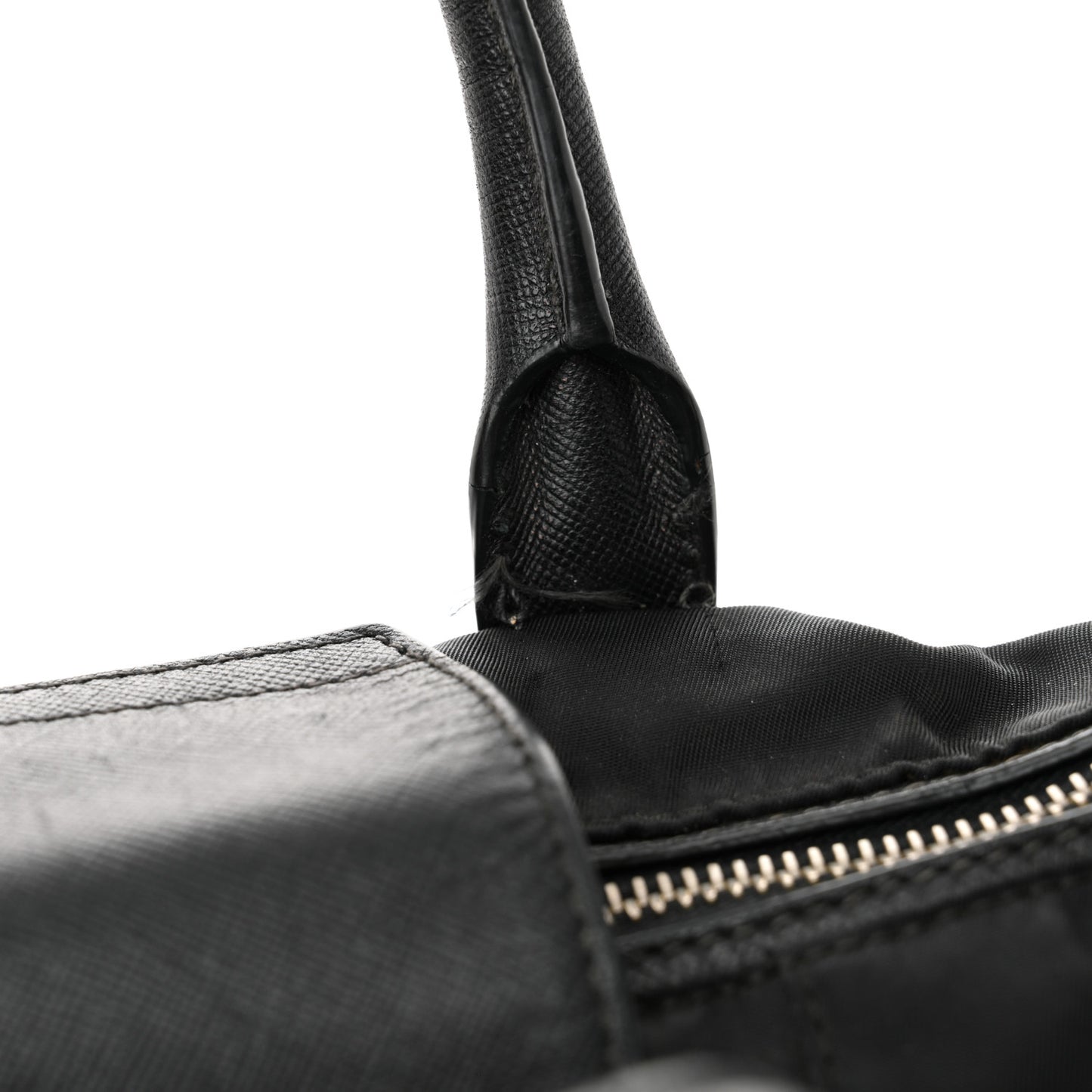 Tessuto Nylon Saffiano Tote Black
